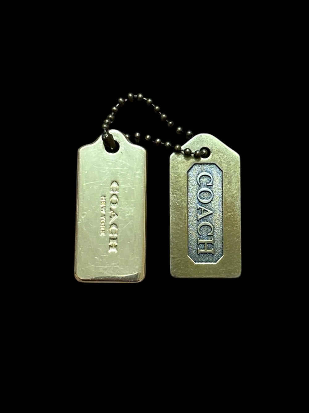 COACH Gold Tag Keychain/Hang Tag Set